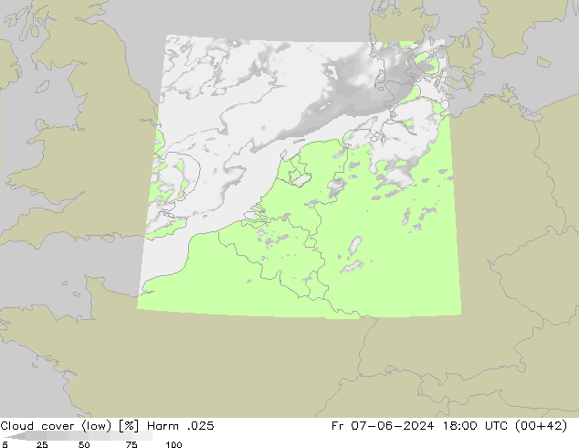 zachmurzenie (niskie) Harm .025 pt. 07.06.2024 18 UTC