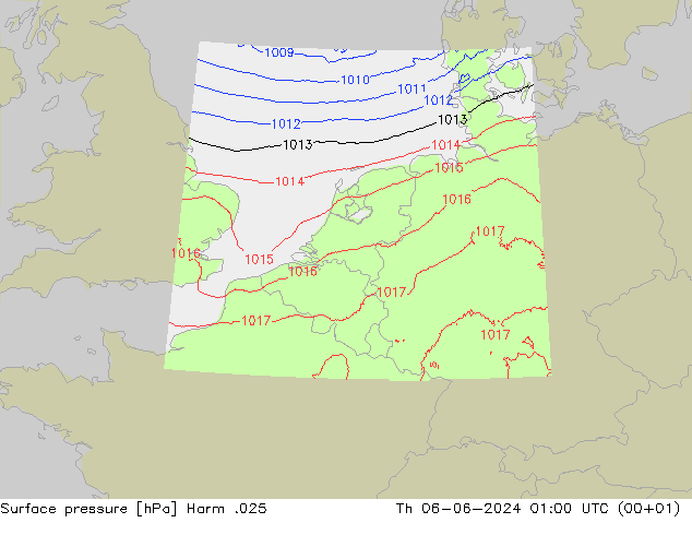 Pressione al suolo Harm .025 gio 06.06.2024 01 UTC