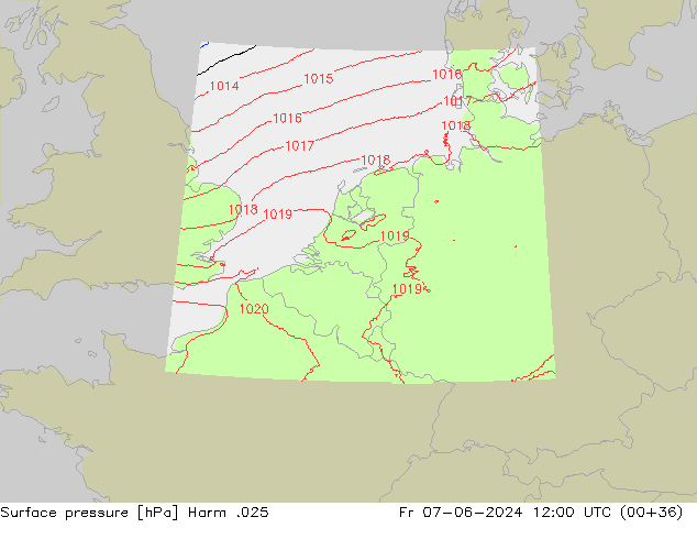 Luchtdruk (Grond) Harm .025 vr 07.06.2024 12 UTC