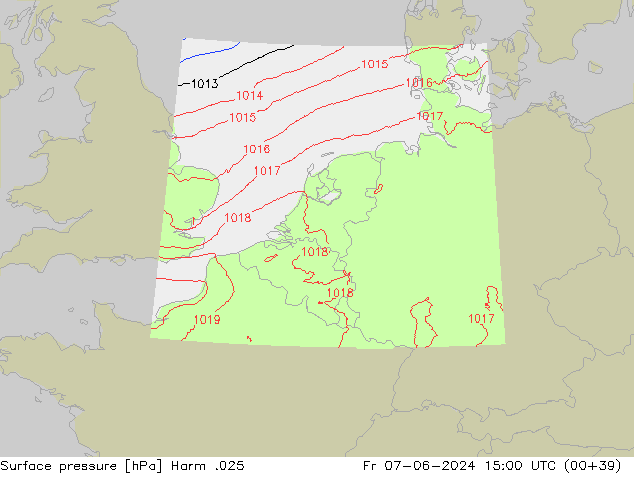 Presión superficial Harm .025 vie 07.06.2024 15 UTC