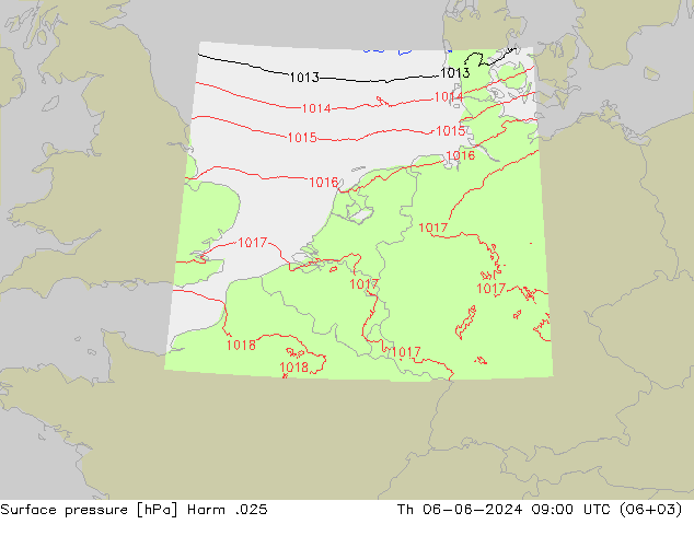 Luchtdruk (Grond) Harm .025 do 06.06.2024 09 UTC