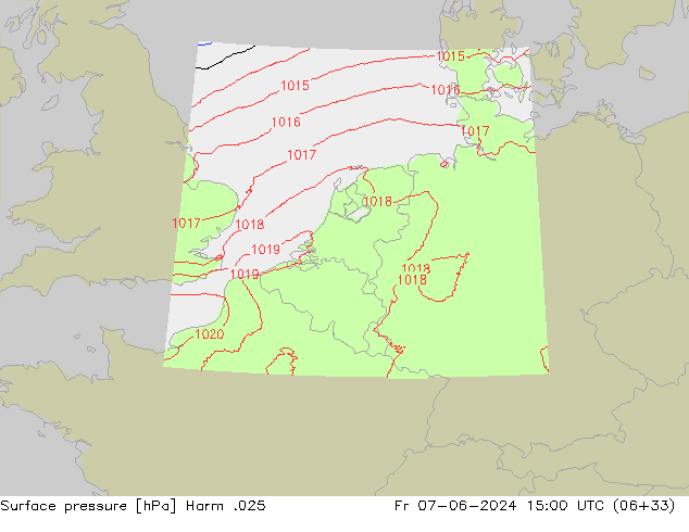 приземное давление Harm .025 пт 07.06.2024 15 UTC