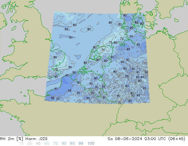 RH 2m Harm .025 сб 08.06.2024 03 UTC