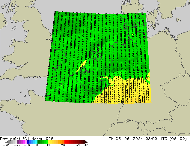 Dew point Harm .025 Th 06.06.2024 08 UTC