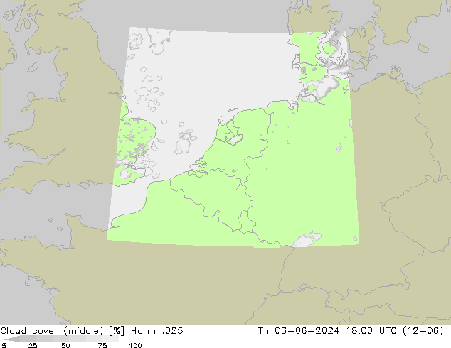 Cloud cover (middle) Harm .025 Th 06.06.2024 18 UTC