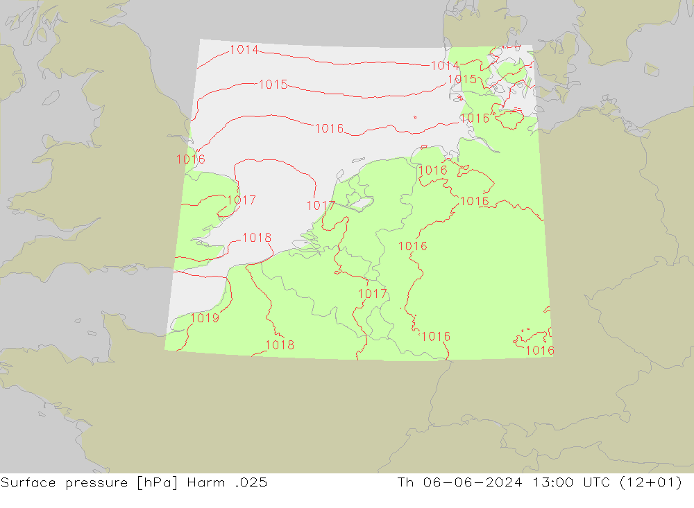 Surface pressure Harm .025 Th 06.06.2024 13 UTC