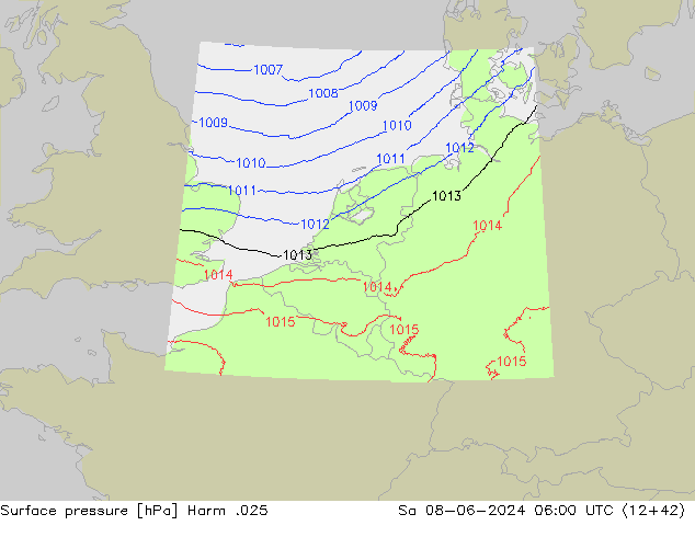 Luchtdruk (Grond) Harm .025 za 08.06.2024 06 UTC