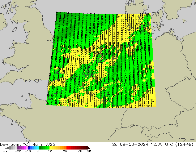 Rosný bod Harm .025 So 08.06.2024 12 UTC