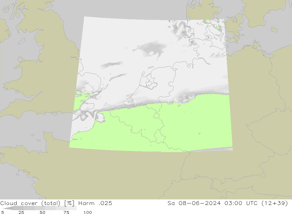 zachmurzenie (suma) Harm .025 so. 08.06.2024 03 UTC