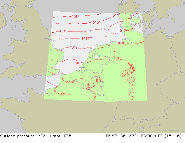 Luchtdruk (Grond) Harm .025 vr 07.06.2024 09 UTC