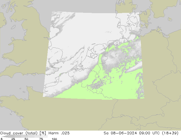 Nubi (totali) Harm .025 sab 08.06.2024 09 UTC