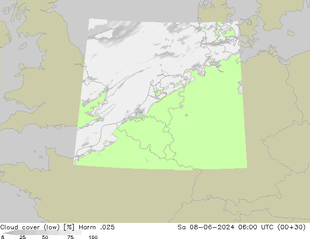 Nubes bajas Harm .025 sáb 08.06.2024 06 UTC