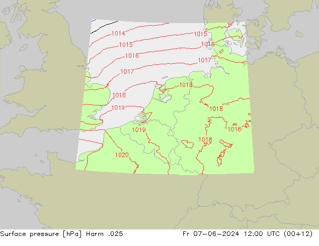 Presión superficial Harm .025 vie 07.06.2024 12 UTC