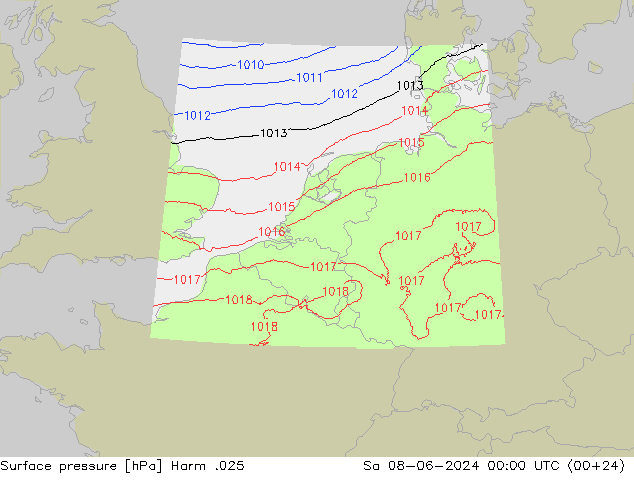 pression de l'air Harm .025 sam 08.06.2024 00 UTC