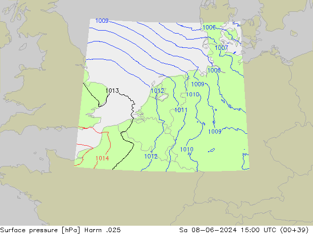 Surface pressure Harm .025 Sa 08.06.2024 15 UTC