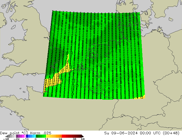 Dew point Harm .025 Su 09.06.2024 00 UTC