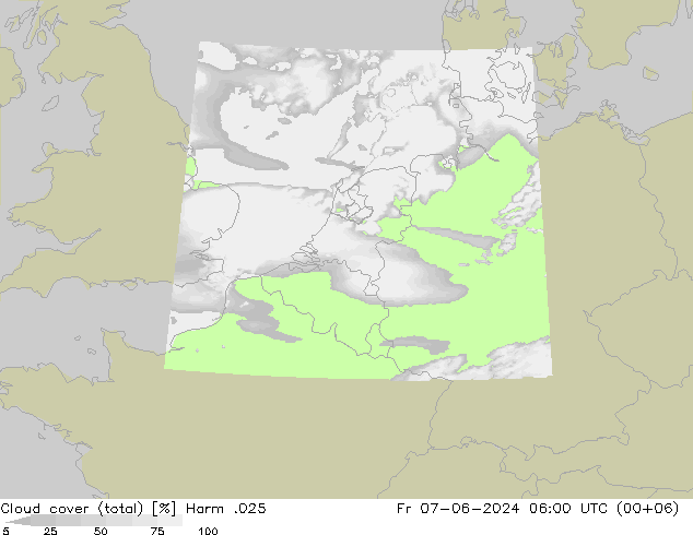 Nubes (total) Harm .025 vie 07.06.2024 06 UTC