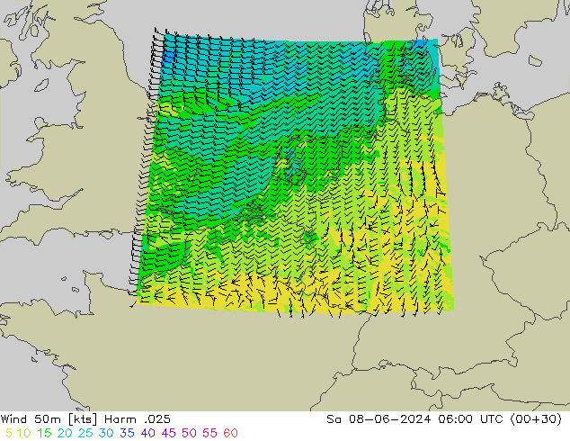 ветер 50 m Harm .025 сб 08.06.2024 06 UTC