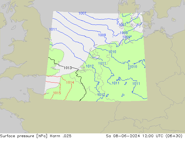 Luchtdruk (Grond) Harm .025 za 08.06.2024 12 UTC