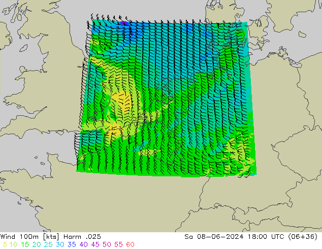 Wind 100m Harm .025 Sa 08.06.2024 18 UTC