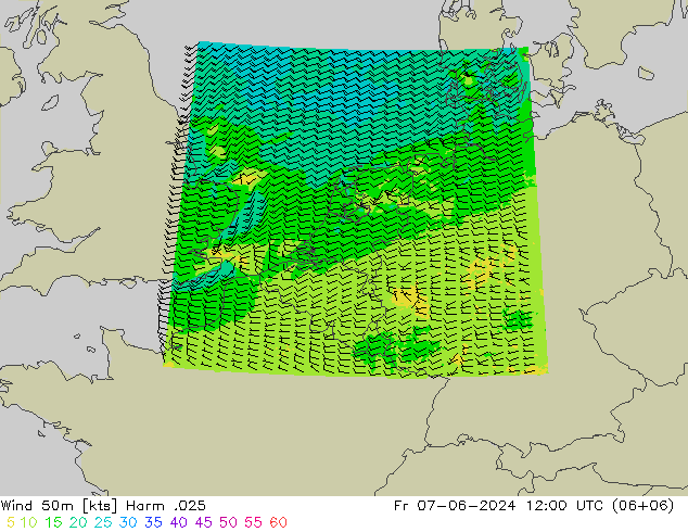 Vento 50 m Harm .025 Sex 07.06.2024 12 UTC