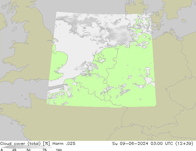 Bewolking (Totaal) Harm .025 zo 09.06.2024 03 UTC