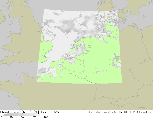 Wolken (gesamt) Harm .025 So 09.06.2024 06 UTC