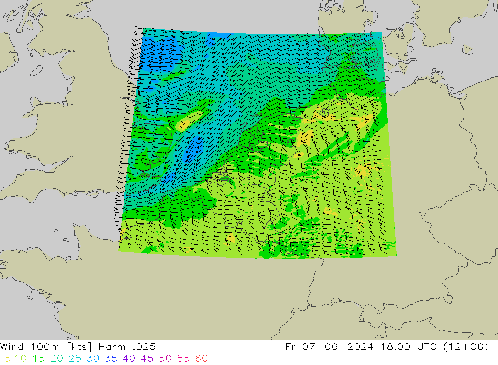 Wind 100m Harm .025 Fr 07.06.2024 18 UTC