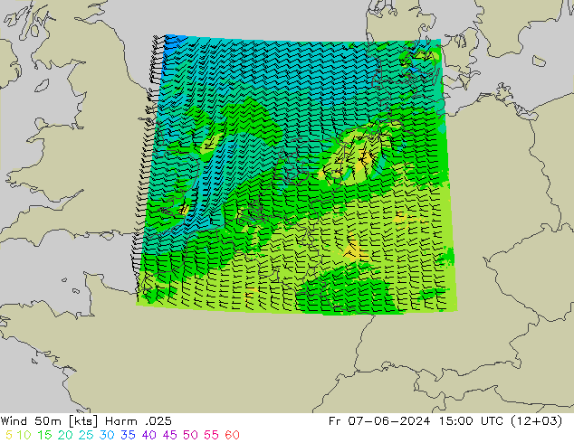 Vento 50 m Harm .025 Sex 07.06.2024 15 UTC