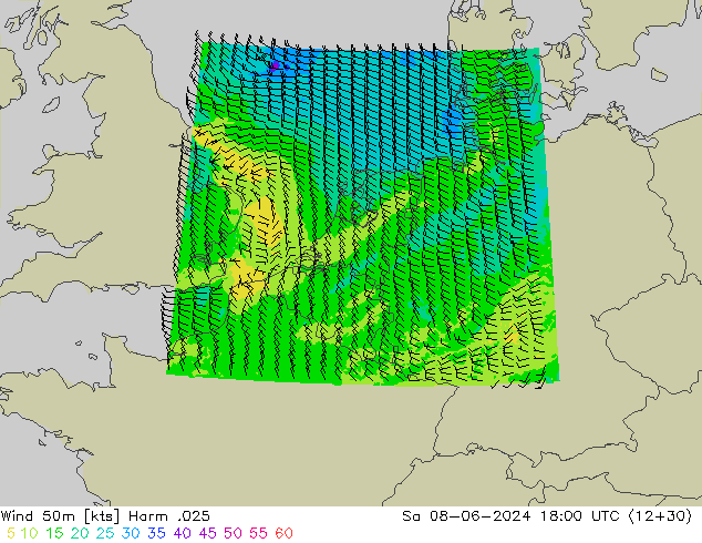 Wind 50m Harm .025 Sa 08.06.2024 18 UTC