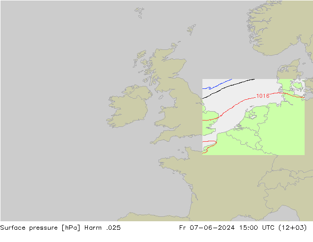 Surface pressure Harm .025 Fr 07.06.2024 15 UTC