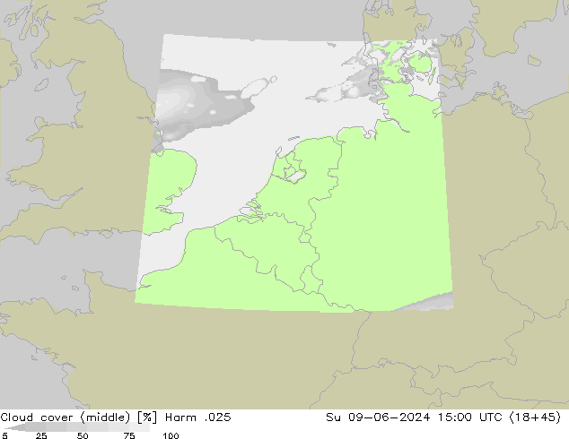 nuvens (médio) Harm .025 Dom 09.06.2024 15 UTC