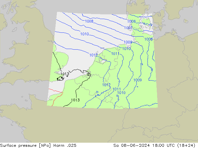 Luchtdruk (Grond) Harm .025 za 08.06.2024 18 UTC