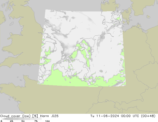 Nubes bajas Harm .025 mar 11.06.2024 00 UTC