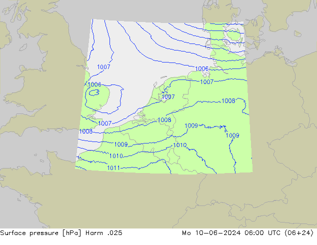 Luchtdruk (Grond) Harm .025 ma 10.06.2024 06 UTC