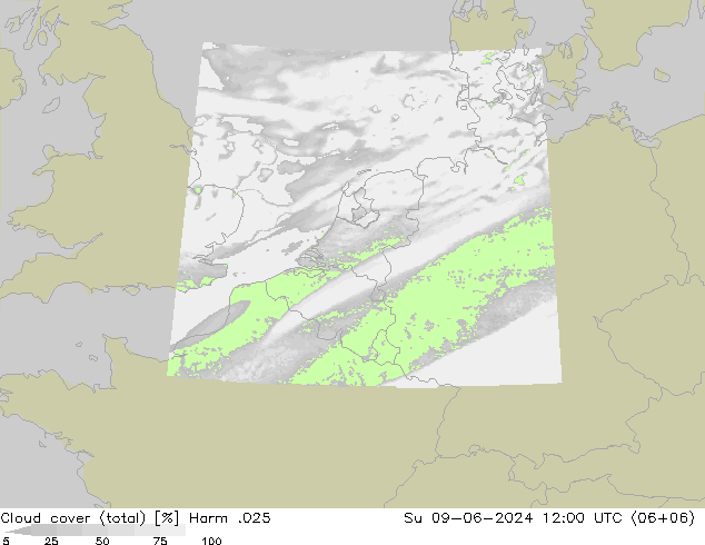 nuvens (total) Harm .025 Dom 09.06.2024 12 UTC