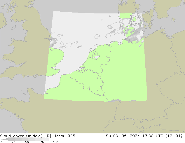 Wolken (mittel) Harm .025 So 09.06.2024 13 UTC