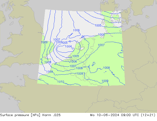 Surface pressure Harm .025 Mo 10.06.2024 09 UTC