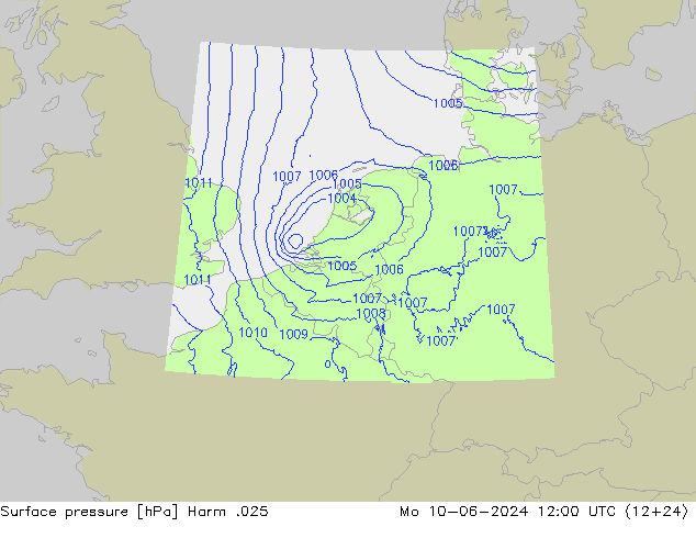 Luchtdruk (Grond) Harm .025 ma 10.06.2024 12 UTC