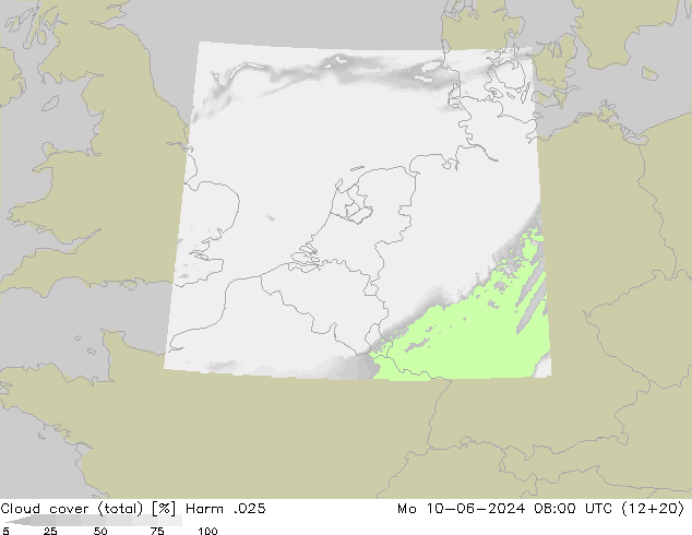Nubes (total) Harm .025 lun 10.06.2024 08 UTC