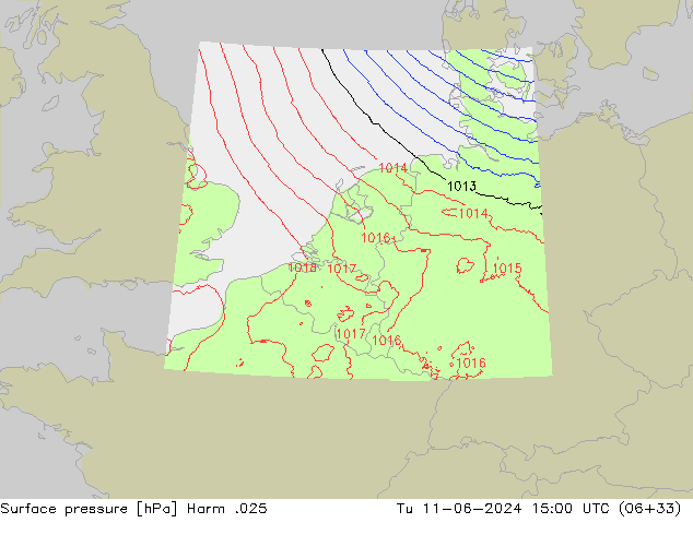 Pressione al suolo Harm .025 mar 11.06.2024 15 UTC