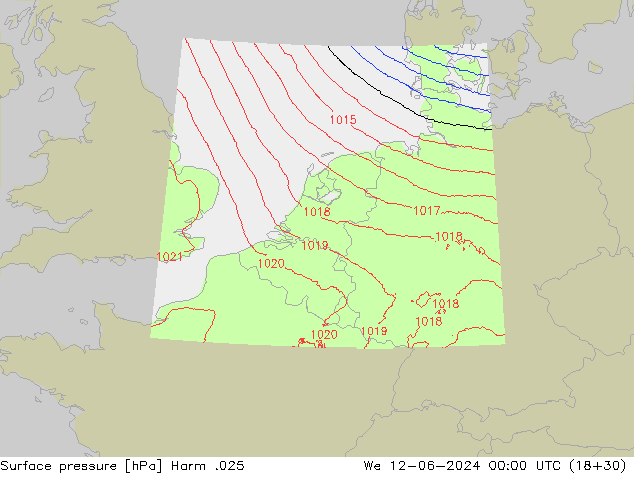 Luchtdruk (Grond) Harm .025 wo 12.06.2024 00 UTC