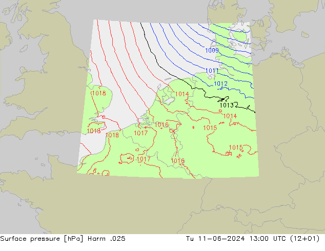 Luchtdruk (Grond) Harm .025 di 11.06.2024 13 UTC