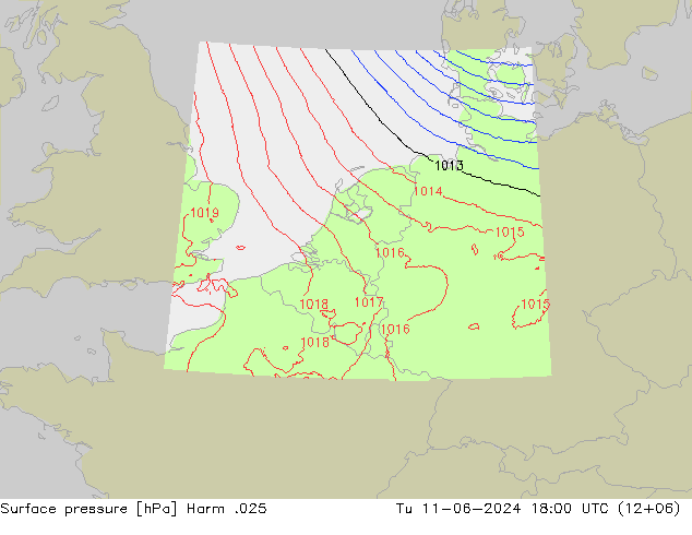 Presión superficial Harm .025 mar 11.06.2024 18 UTC