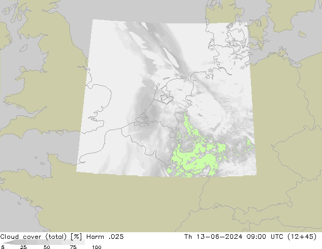 Nubi (totali) Harm .025 gio 13.06.2024 09 UTC