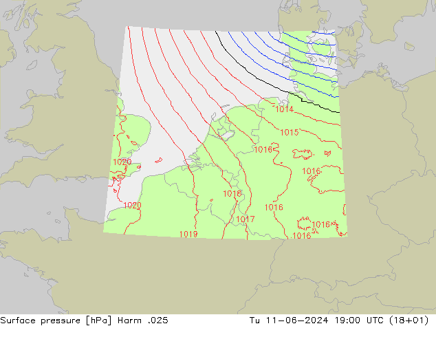 Presión superficial Harm .025 mar 11.06.2024 19 UTC