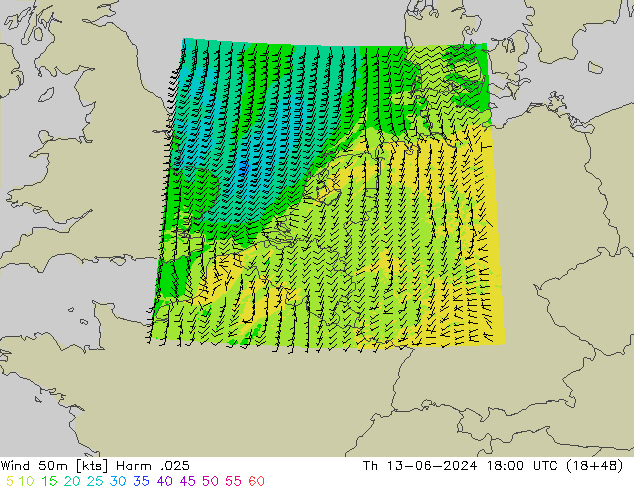 Wind 50m Harm .025 Do 13.06.2024 18 UTC