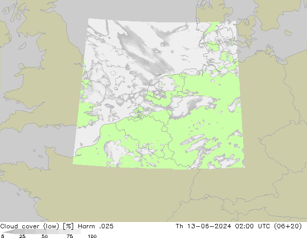Wolken (tief) Harm .025 Do 13.06.2024 02 UTC