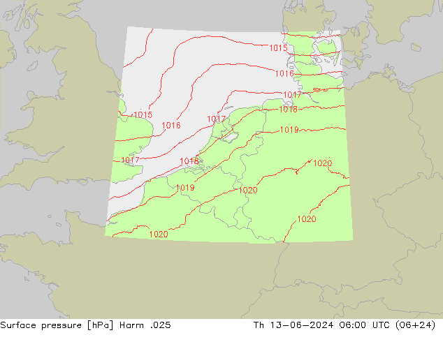 Yer basıncı Harm .025 Per 13.06.2024 06 UTC