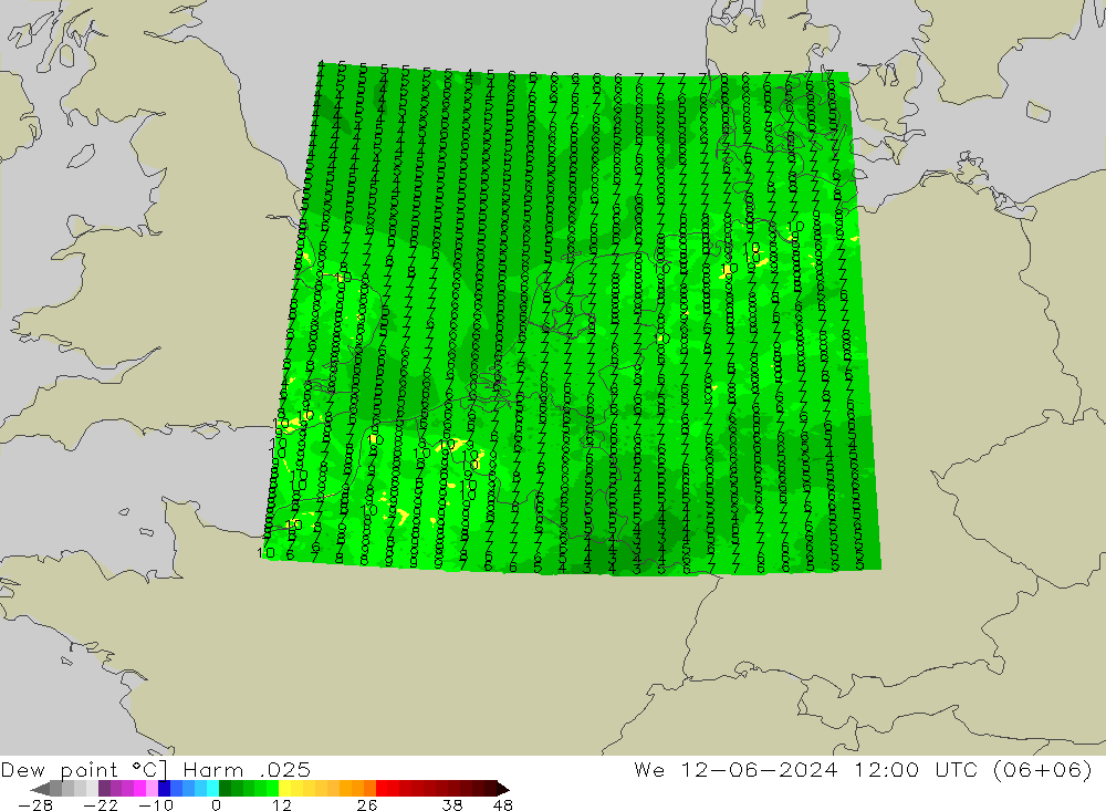 Dew point Harm .025 We 12.06.2024 12 UTC